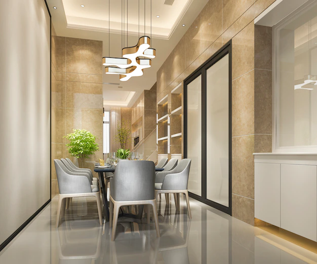How to design the perfect dining room with a false ceiling